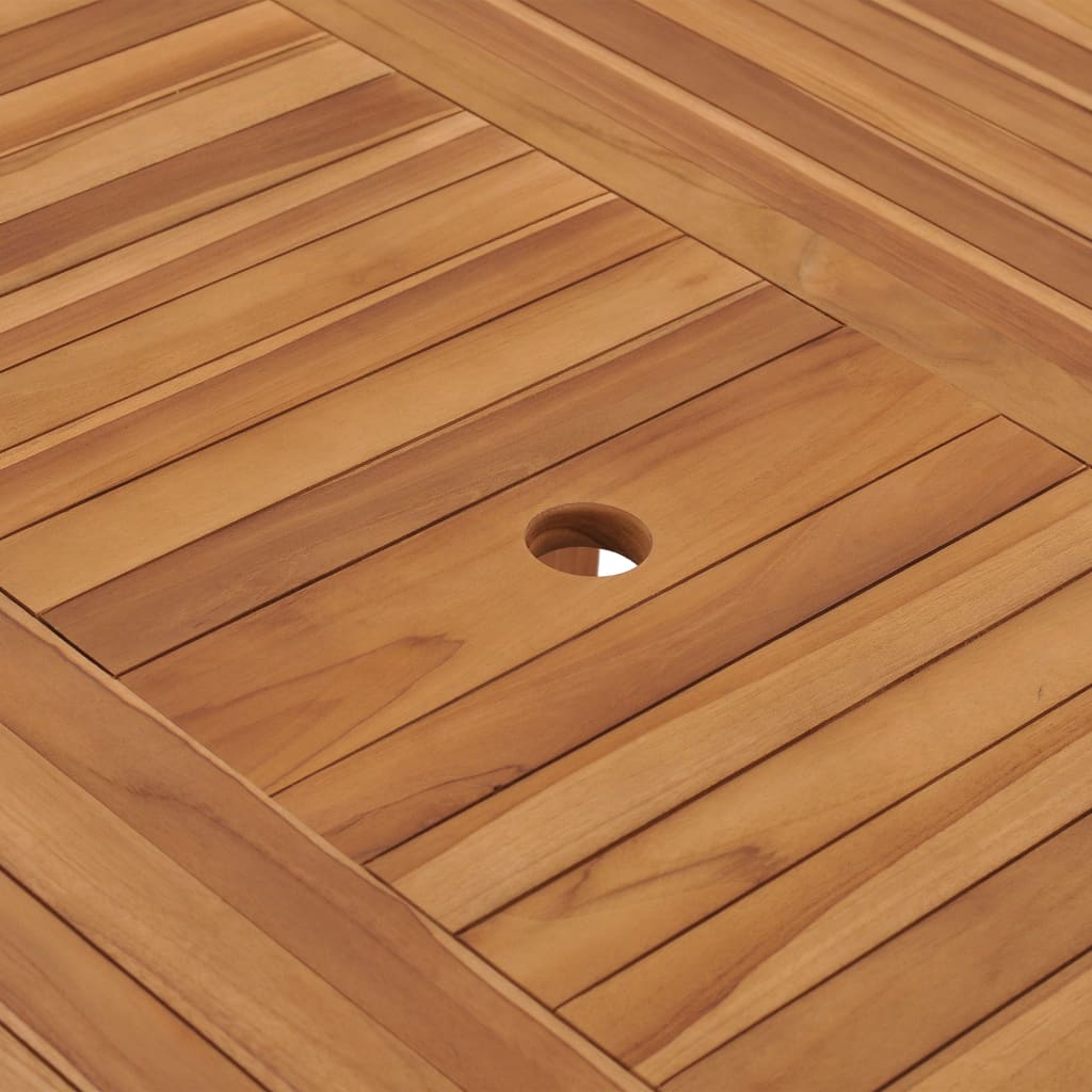 vidaXL Tuintafel 120x120x75 cm massief teakhout