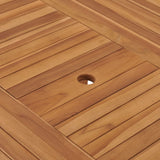 vidaXL Tuintafel 120x120x75 cm massief teakhout