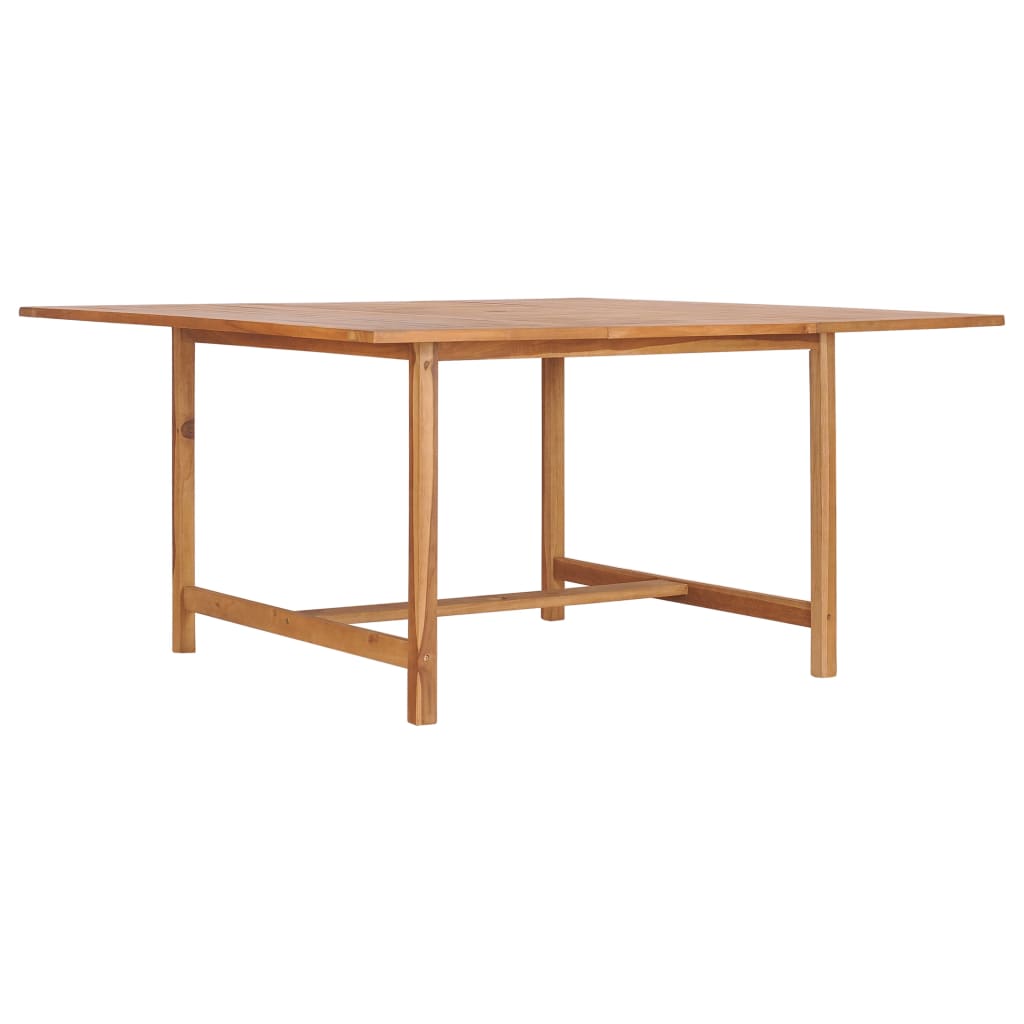 vidaXL Tuintafel 120x120x75 cm massief teakhout