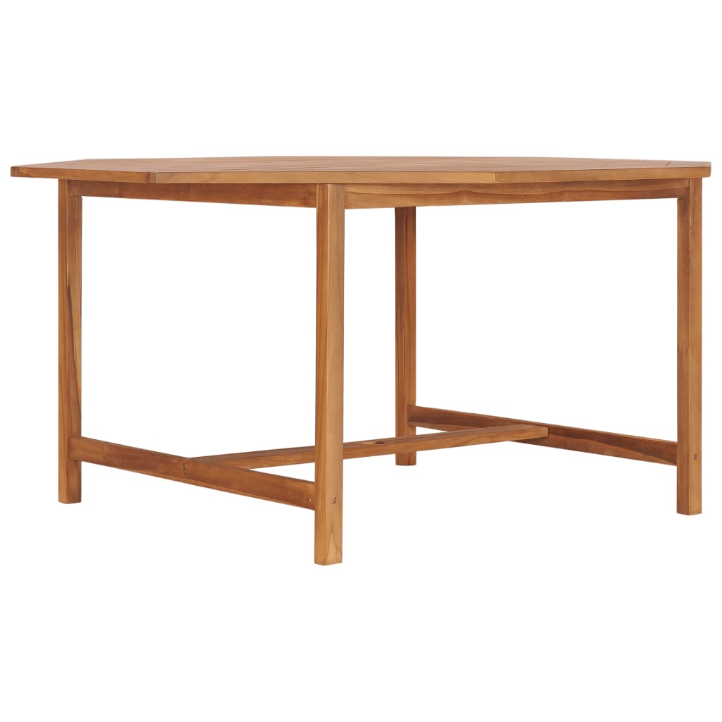 vidaXL Tuintafel 120x120x75 cm massief teakhout
