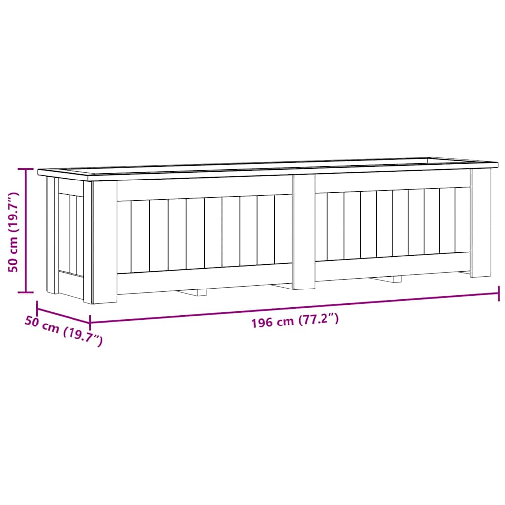 vidaXL Raised Planter 100x50x50 cm Impregnated Pinewood