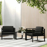vidaXL Sectional Corner Sofa 1 pc with Cushions Aluminum Anthracite
