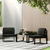 vidaXL Sectional Corner Sofa 1 pc with Cushions Aluminum Anthracite