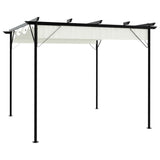 vidaXL Pergola avec support de trek dak 180 g/m² 3x3 m acier antracietkleur