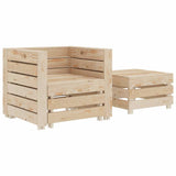vidaXL 2-delige Loungeset pallet hout