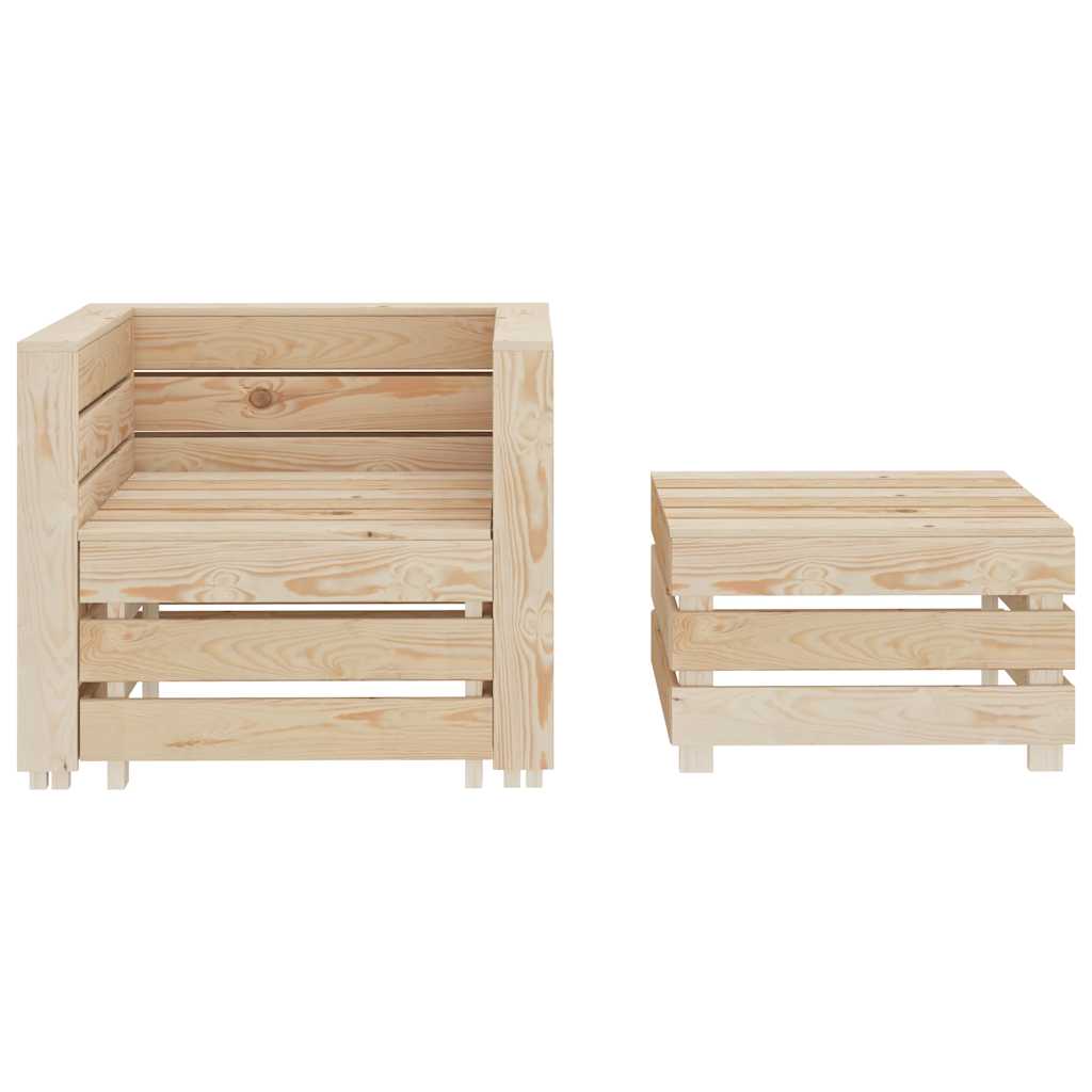 vidaXL 2-delige Loungeset pallet hout