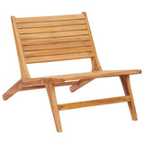 vidaXL Garden Chair with Footrest Solid Teak Wood