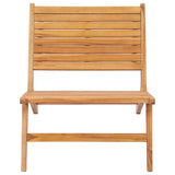 vidaXL Garden Chair with Footrest Solid Teak Wood