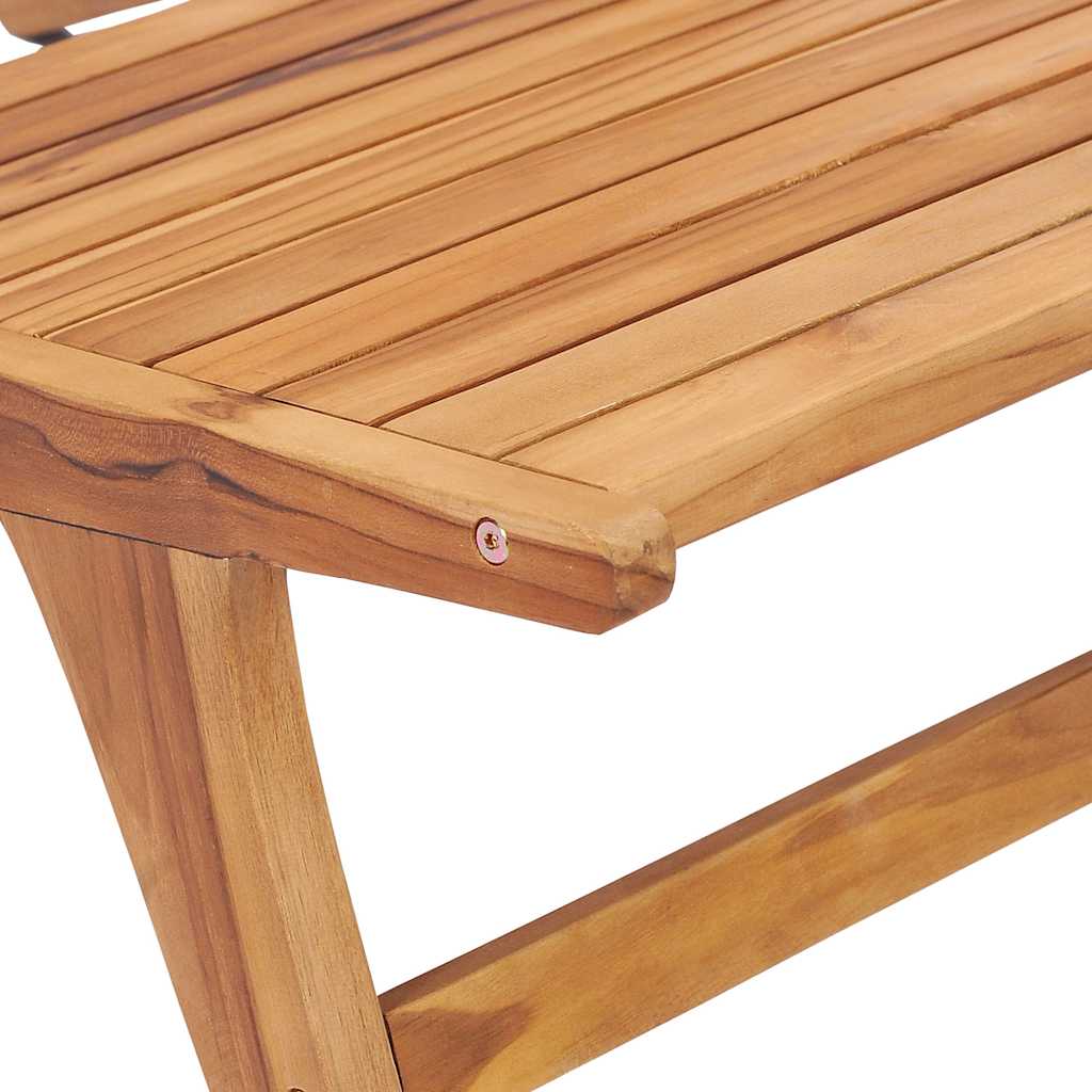 vidaXL Garden Chair with Footrest Solid Teak Wood