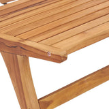 vidaXL Garden Chair with Footrest Solid Teak Wood