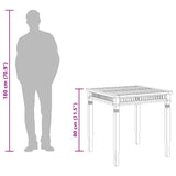 vidaXL Tuintafel 80x80x80 cm massief teakhout