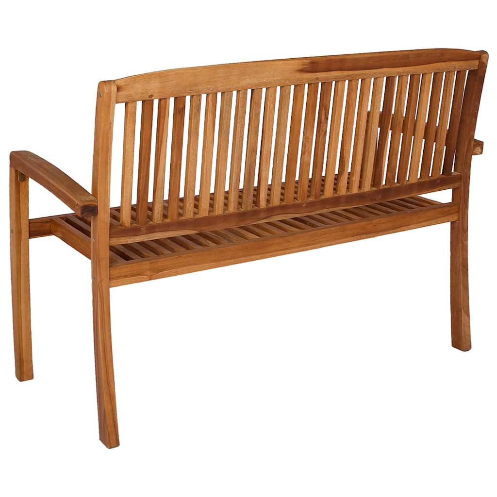 vidaXL Tuinbank 2-zits stapelbaar 120 cm massief teakhout
