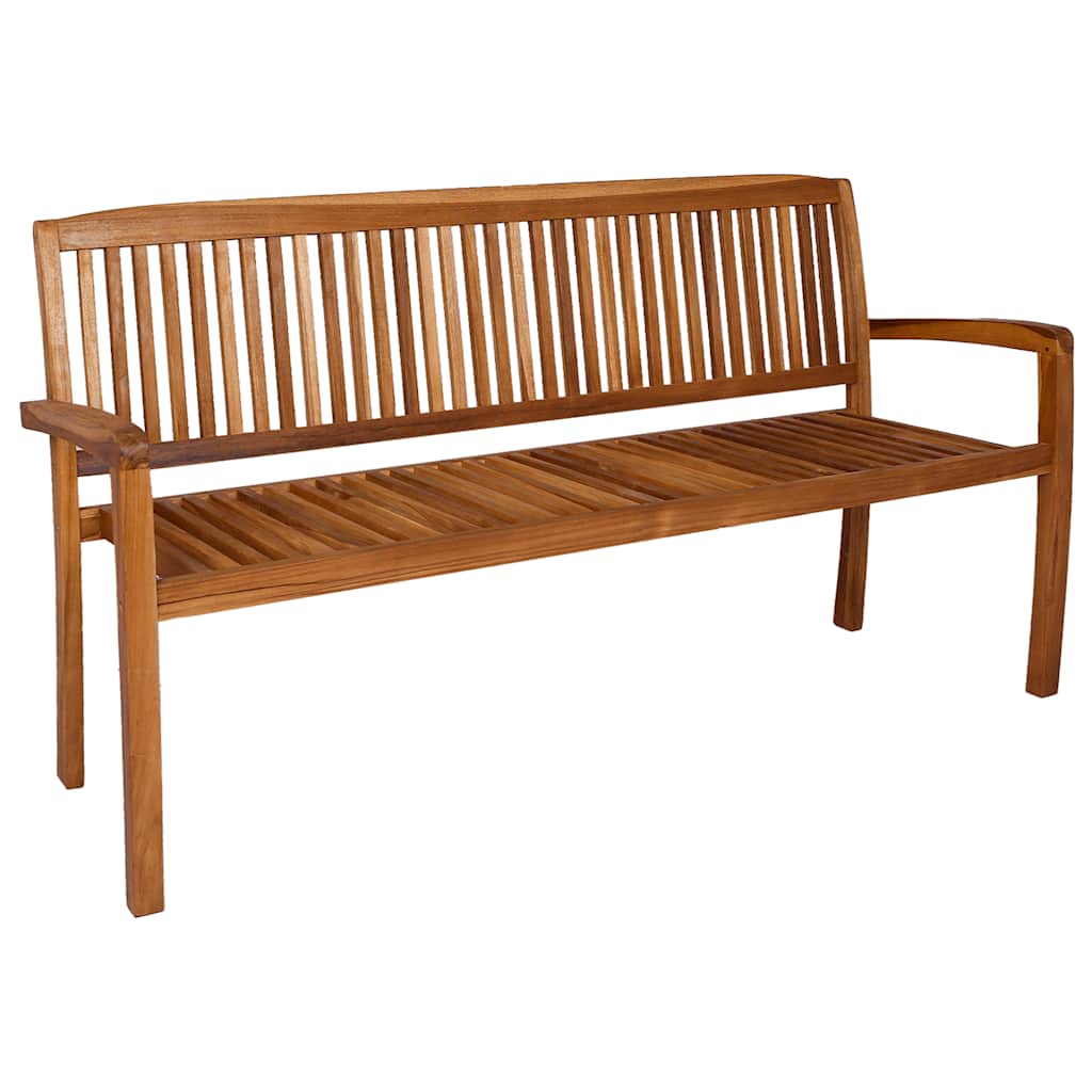 vidaXL Tuinbank 2-zits stapelbaar 120 cm massief teakhout