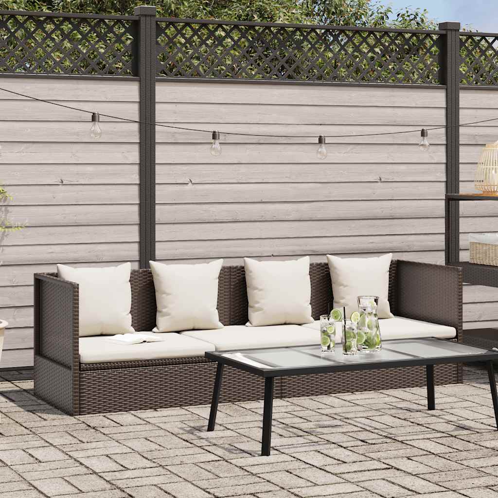 vidaXL Tuinbed 200x60 cm poly rattan grijs