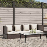 vidaXL Tuinbed 200x60 cm poly rattan grijs