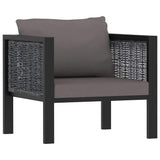 vidaXL Hoekbank sectioneel met rechterarmleuning poly rattan antraciet