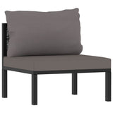 vidaXL Hoekbank sectioneel met rechterarmleuning poly rattan antraciet