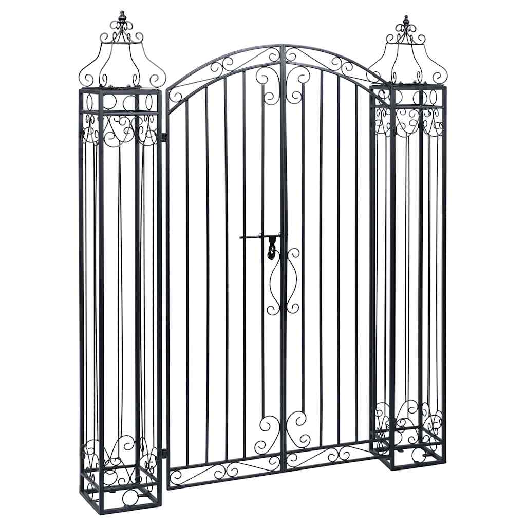vidaXL Poort decoratief 122x20,5x100 cm smeedijzer