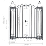 vidaXL Poort decoratief 122x20,5x100 cm smeedijzer