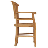vidaXL Tuinstoelen 2 st massief teakhout
