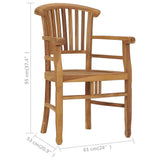 vidaXL Tuinstoelen 2 st massief teakhout