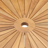 vidaXL Folding Garden Table Ø 120 cm Solid Teak Wood