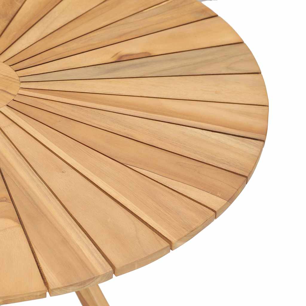 vidaXL Folding Garden Table Ø 120 cm Solid Teak Wood