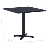 vidaXL Tuintafel 60x60x75 cm zwart