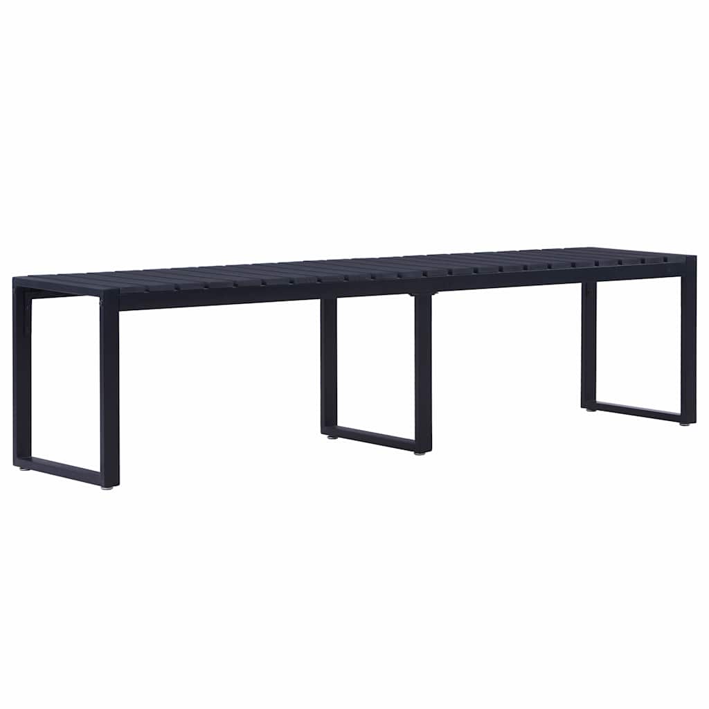 vidaXL Tuinbank 120,5 cm PS-plaat zwart