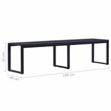 vidaXL Tuinbank 120,5 cm PS-plaat zwart
