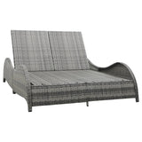 vidaXL Ligbed met kussen poly rattan antraciet