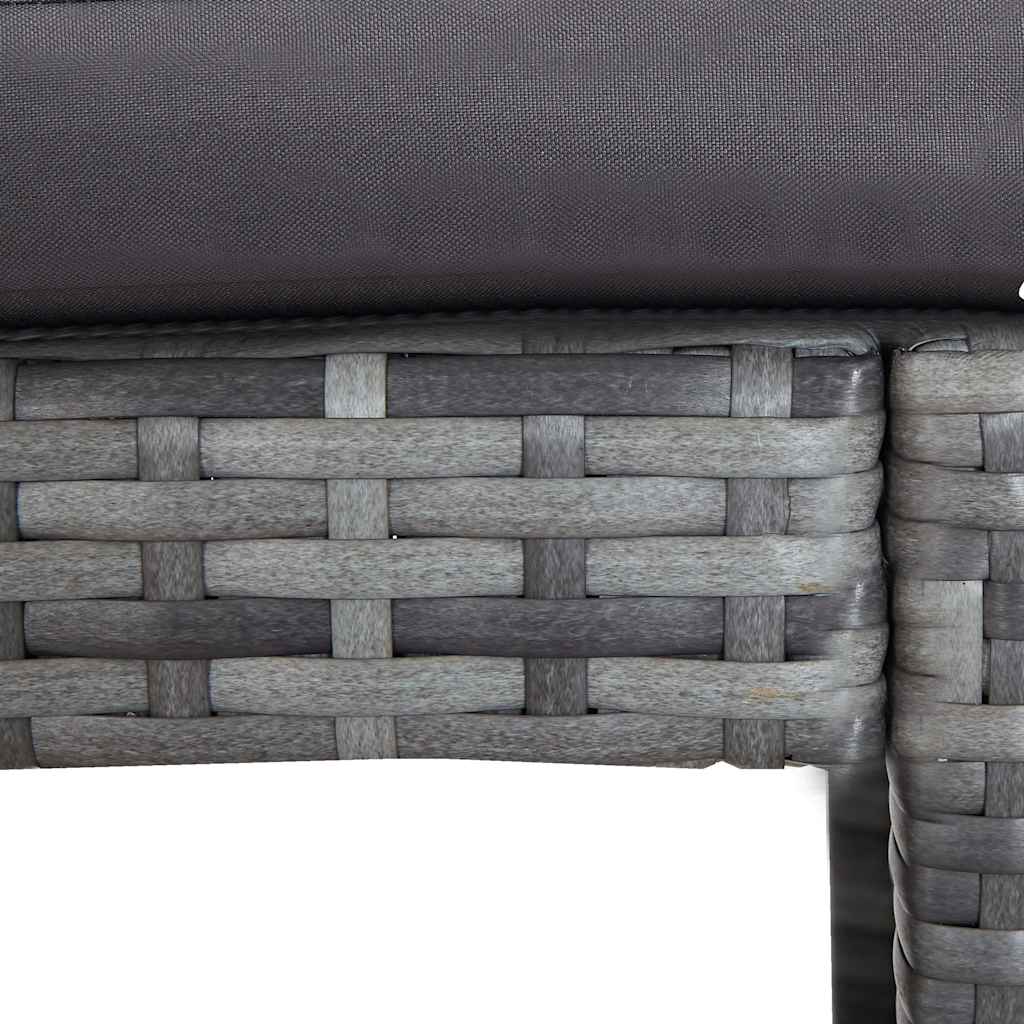 vidaXL 7-delige Tuinbarset met kussens poly rattan bruin