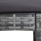vidaXL 7-delige Tuinbarset met kussens poly rattan bruin