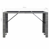 vidaXL 7-delige Tuinbarset met kussens poly rattan bruin