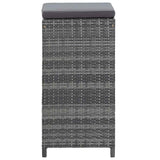 vidaXL 7-delige Tuinbarset met kussens poly rattan bruin