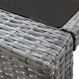 vidaXL 7-delige Tuinbarset met kussens poly rattan bruin