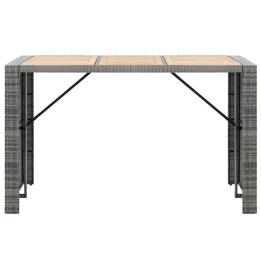 vidaXL 7-delige Tuinbarset met kussens poly rattan zwart