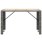 vidaXL 7-delige Tuinbarset met kussens poly rattan zwart