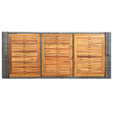 vidaXL 7-delige Tuinbarset met kussens poly rattan zwart