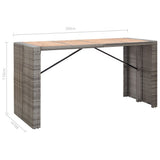 vidaXL 5-piece Garden Bar Set Polyrattan and Acacia Wood Black