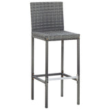 vidaXL 5-piece Garden Bar Set Polyrattan and Acacia Wood Black