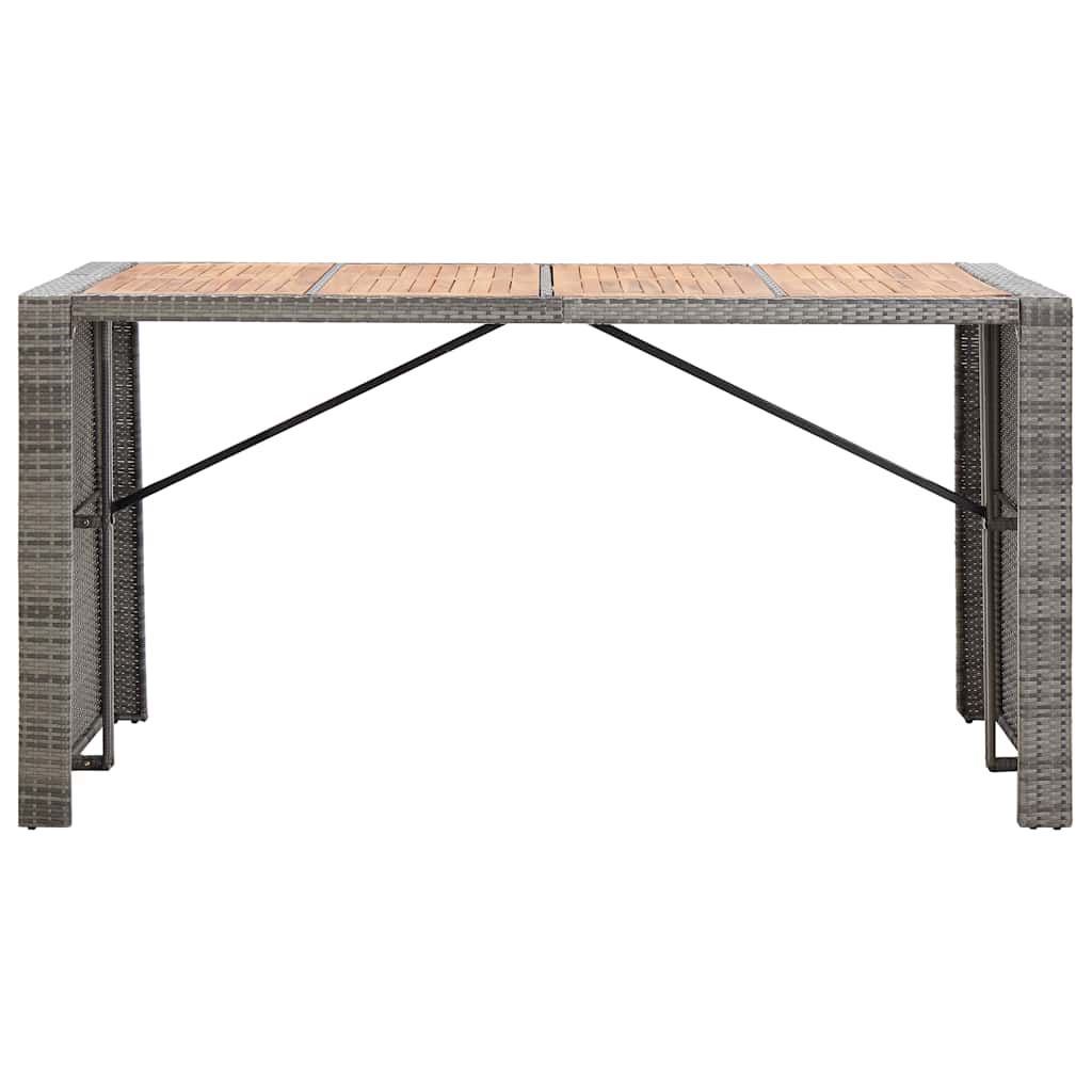 vidaXL 5-piece Garden Bar Set Polyrattan and Acacia Wood Black