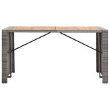 vidaXL 5-piece Garden Bar Set Polyrattan and Acacia Wood Black