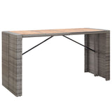 vidaXL 5-piece Garden Bar Set Polyrattan and Acacia Wood Black