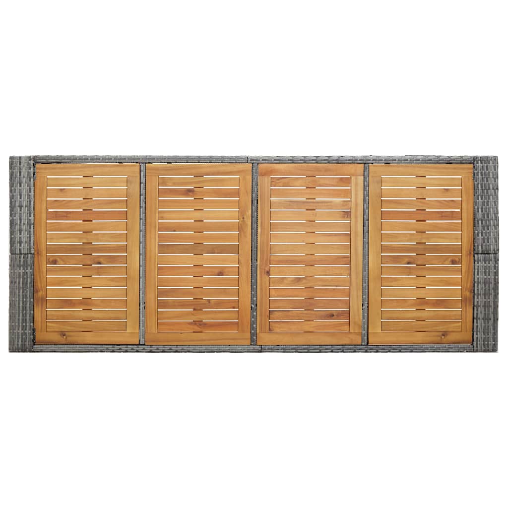 vidaXL 5-piece Garden Bar Set Polyrattan and Acacia Wood Black
