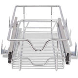 vidaXL Draadmanden uittrekbaar 2 st 45 cm zilverkleurig