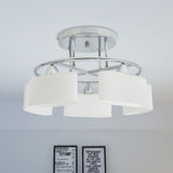 vidaXL Plafondlamp met ellips glazen kapjes (4 x E14)