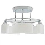 vidaXL Plafondlamp met ellips glazen kapjes (4 x E14)