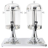 vidaXL Dubbele sapdispenser roestvrij staal 2x8 L