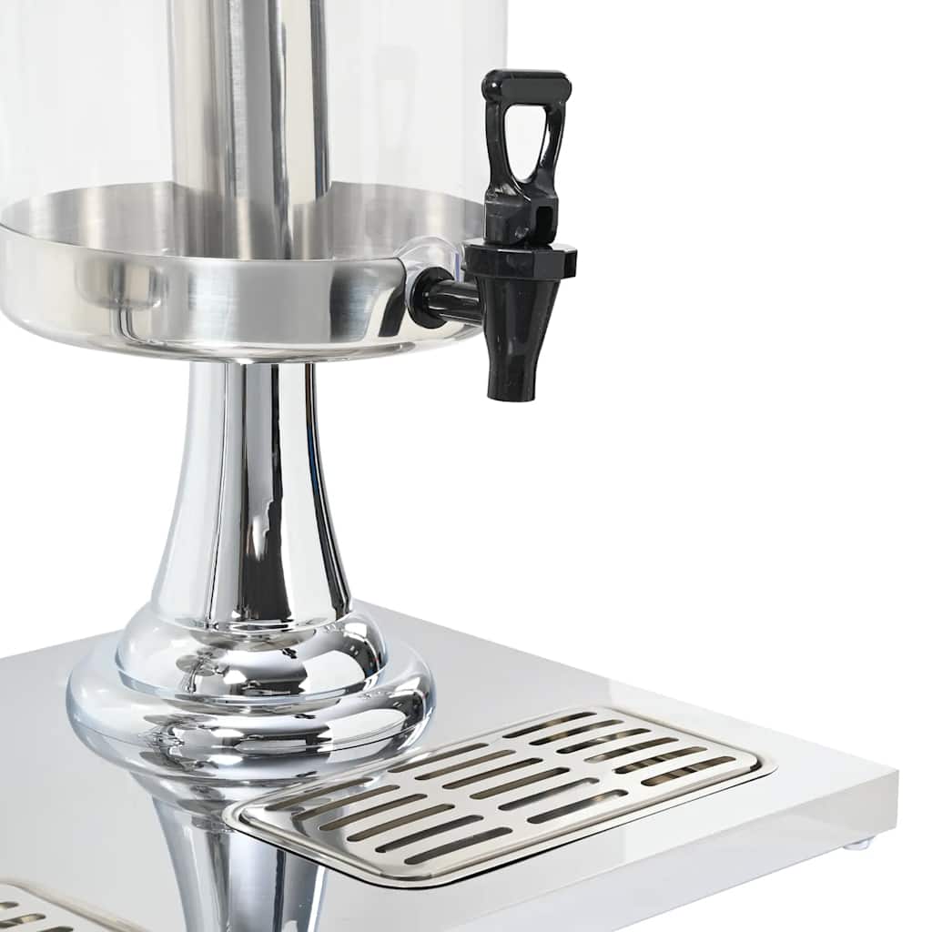 vidaXL Dubbele sapdispenser roestvrij staal 2x8 L